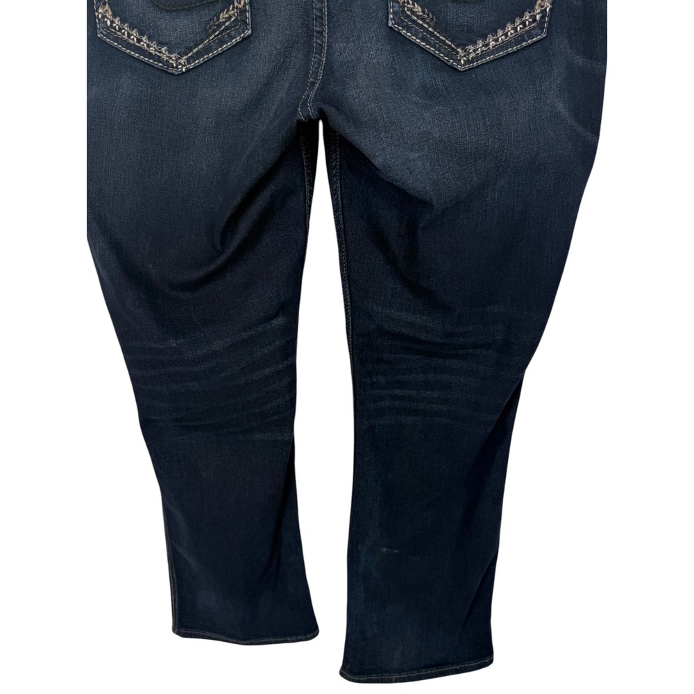 Silver Jeans Co Womens Suki Mid Rise Slim Bootcut Jeans Dark Wash Denim Size 18 - Picture 10 of 14